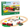 SET FERROVIARIO CON GRAN LOCOMOTORA ROJA BRIO